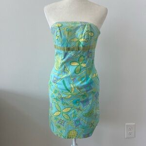 Vintage Lilly Pulitzer Strapless Mini Dress
